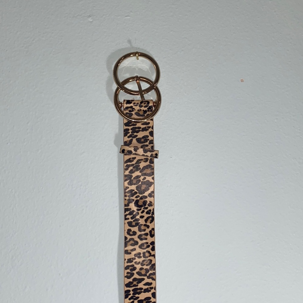Cheetah Print Belt with Gold Loops
